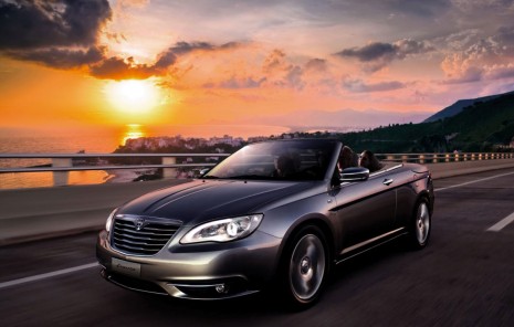 Lancia Flavia Cabrio, considered the cabrio version of the Chrysler 200. In Europe it is positionated as D-segment