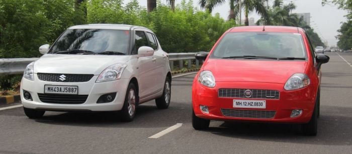 Fiat Punto and Suzuki Swift