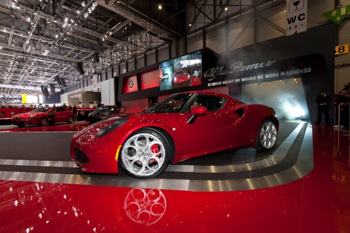 The Alfa Romeo 4C presentation in Geneva 2013