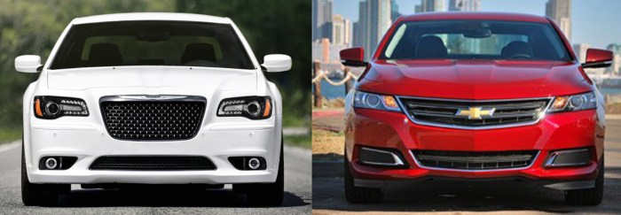 Chrysler 300 vs Chevy Impala 2