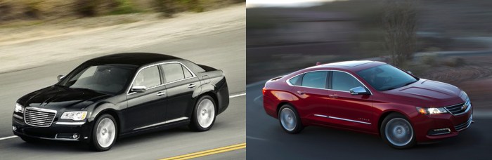Chrysler 300 vs Chevy Impala 5