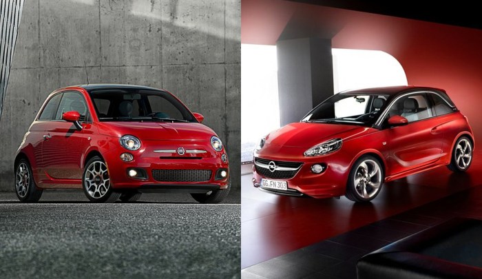 Fiat 500 vs Opel Adam 4