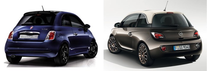 Fiat 500 vs Opel Adam 6