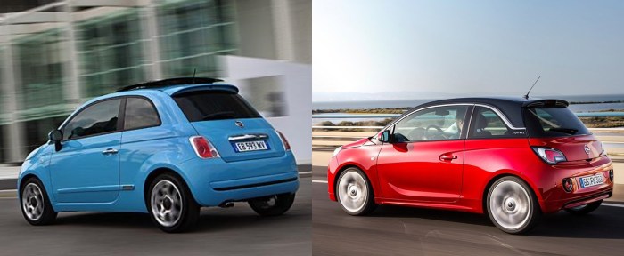 Fiat 500 vs Opel Adam 7