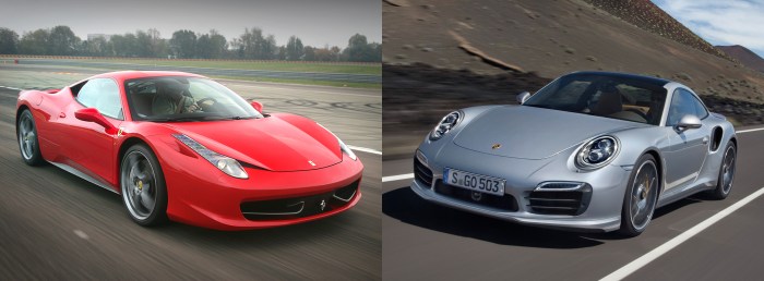 Ferrari 458 Italia vs Porsche 911 2