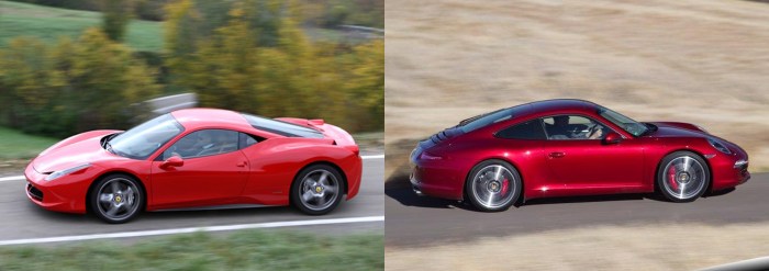 Ferrari 458 Italia vs Porsche 911 4