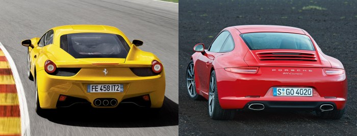 Ferrari 458 Italia vs Porsche 911 8