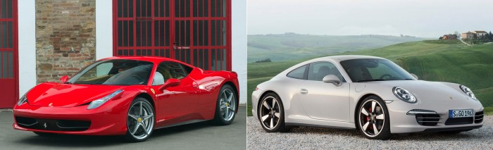 Ferrari 458 Italia vs Porsche 911
